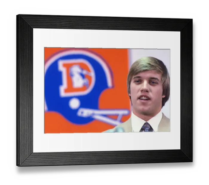 Framed Print : Portrait of John Elway Framed Print : Portrait of John Elway