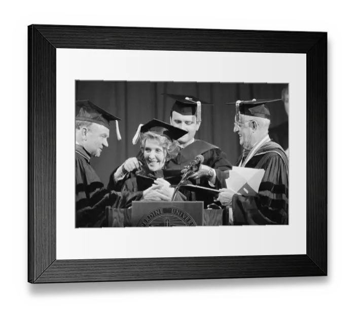 Framed Print : Nancy Reagan Receiving Honorary Degree Framed Print : Nancy Reagan Receiving Honorary Degree
