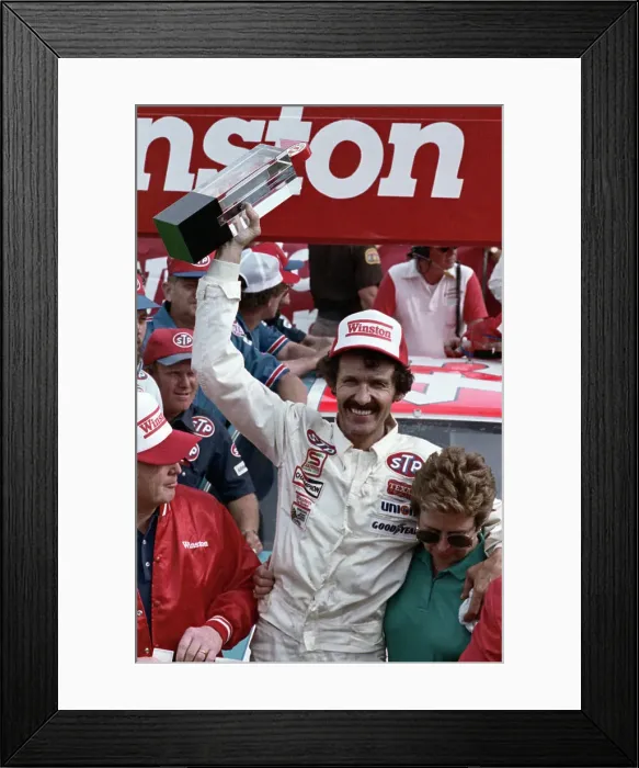 Framed Print : Racecar Driver Richard Petty Holding Winston 500 Trophy Framed Print : Racecar Driver Richard Petty Holding Winston 500 Trophy