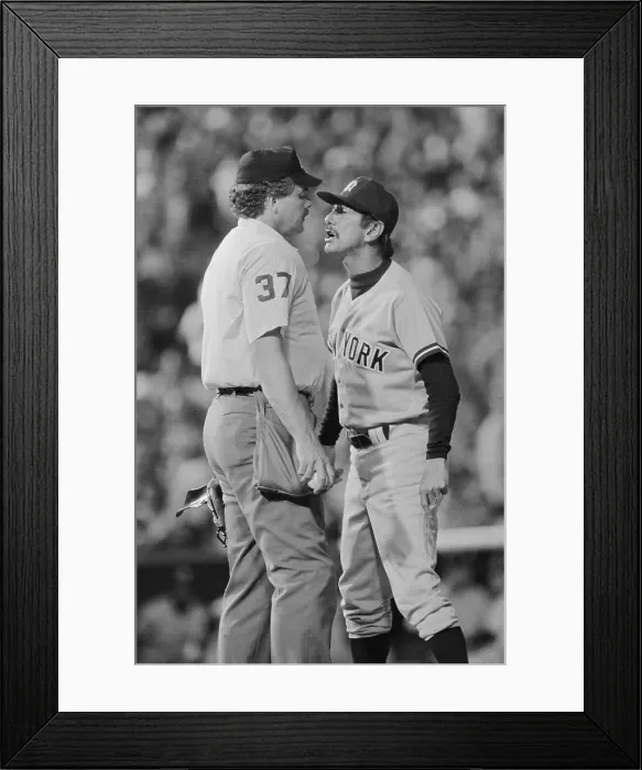 Framed Print : Yankees Manager Billy Martin Confronting Umpire Framed Print : Yankees Manager Billy Martin Confronting Umpire