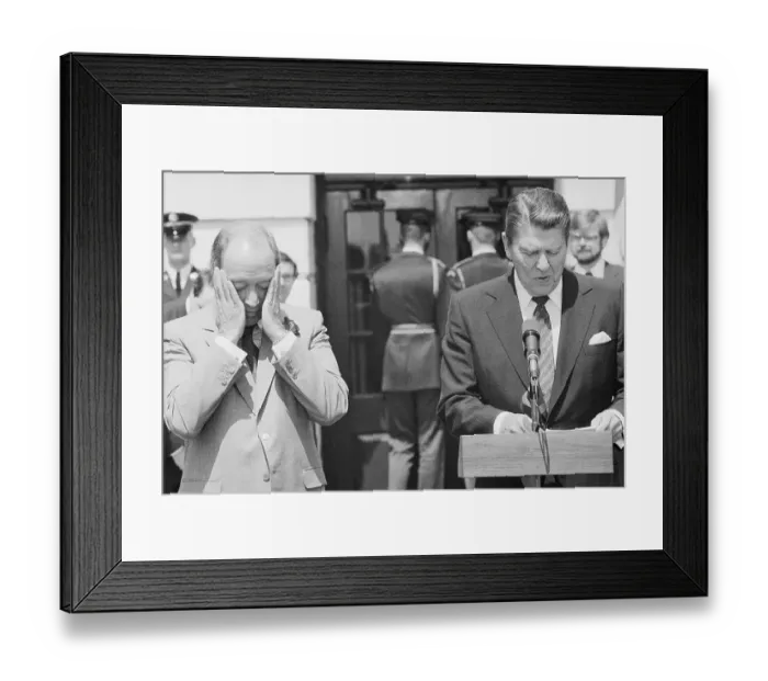 Framed Print : Ronald Reagan and Pierre Trudeau Framed Print : Ronald Reagan and Pierre Trudeau