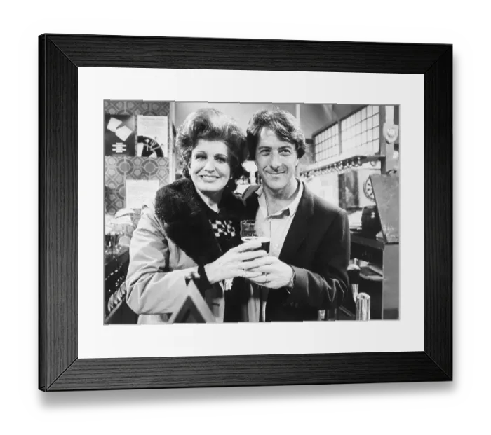 Framed Print : Dustin Hoffman and Patricia Phoenix Framed Print : Dustin Hoffman and Patricia Phoenix