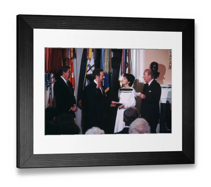 Framed Print : Kenneth Adelman With George Shultz