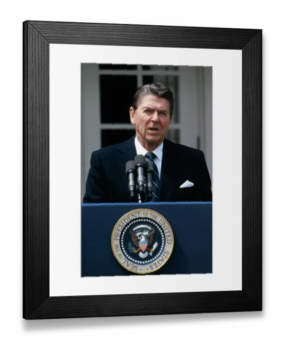 Framed Print : President Reagan Giving a Speech Framed Print : President Reagan Giving a Speech