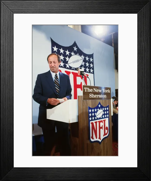 Framed Print : NFL Commissioner Pete Rozelle at Podium During Draft Picks Framed Print : NFL Commissioner Pete Rozelle at Podium During Draft Picks
