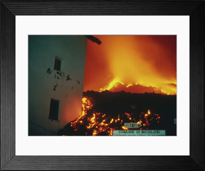 Framed Print : Lava Flowing from Mount Etna Framed Print : Lava Flowing from Mount Etna