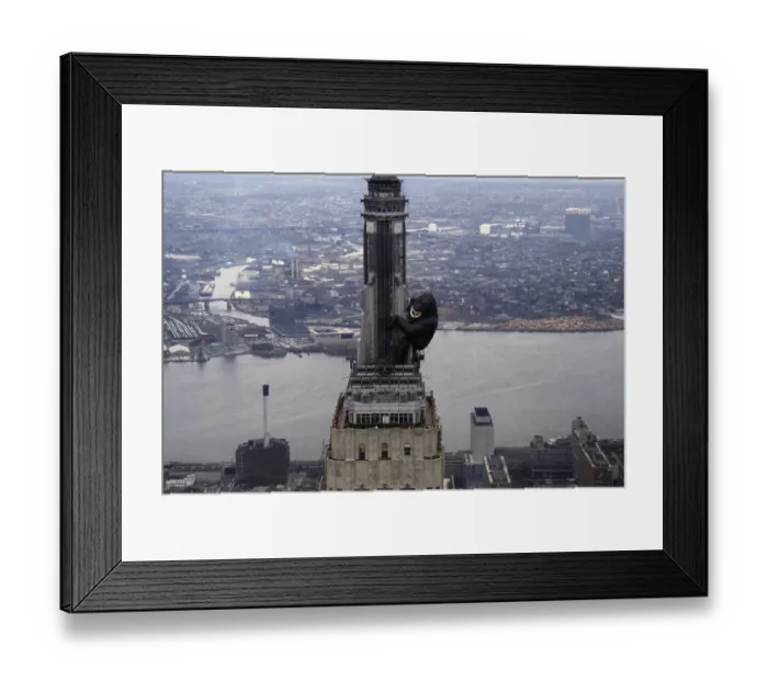 Framed Print : Inflatable King Kong Climbing Empire State Building