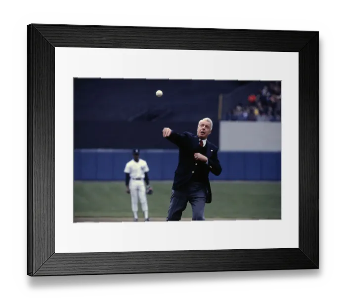 Framed Print : Joe DiMaggio Throwing Baseball