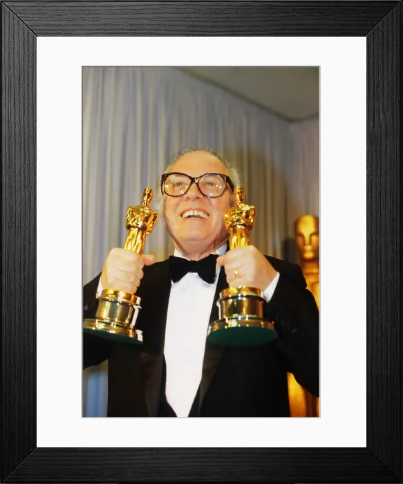 Framed Print : Richard Attenborough Holding Oscars Framed Print : Richard Attenborough Holding Oscars