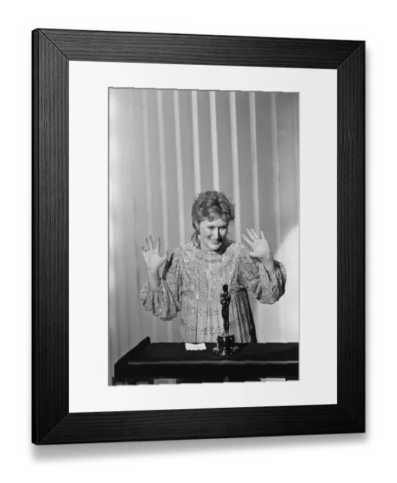 Framed Print : Meryl Streep Wins Oscar Framed Print : Meryl Streep Wins Oscar