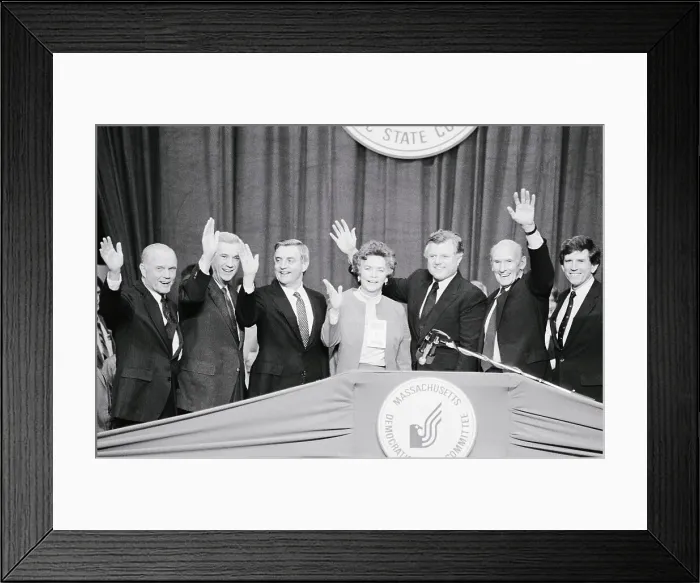 Framed Print : Ted Kennedy and Democratic Colleagues at Podium Framed Print : Ted Kennedy and Democratic Colleagues at Podium