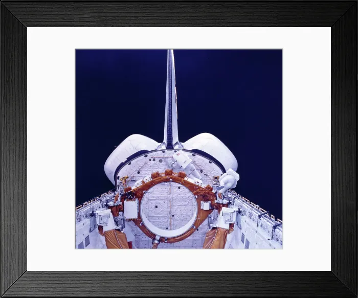 Framed Print : Astronauts Spacewalk in Space Shuttle Challenger Cargo Bay Framed Print : Astronauts Spacewalk in Space Shuttle Challenger Cargo Bay