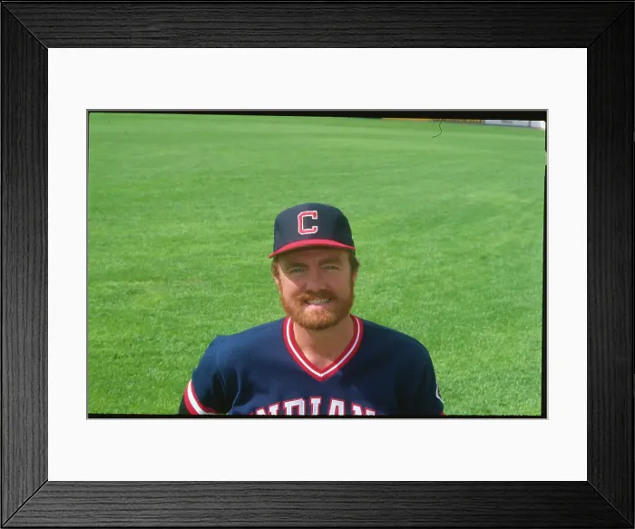 Framed Print : Portrait of Baseball Player Bert Blyleven on the Sprawling Field
