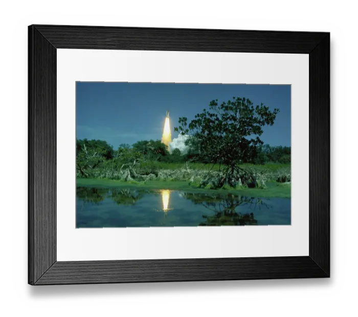 Framed Print : Space Shuttle Challenger Launching Framed Print : Space Shuttle Challenger Launching