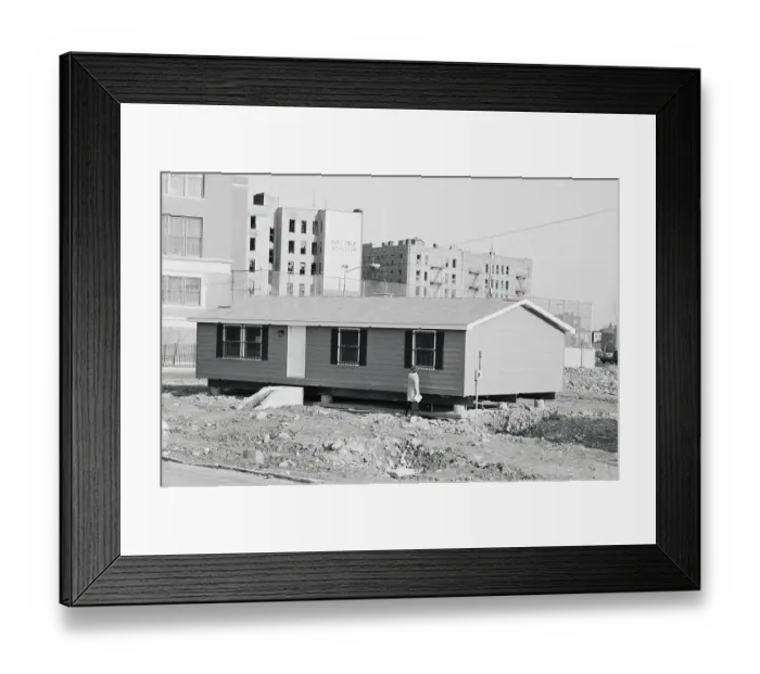 Framed Print : Ranch Style Home Being Built in South Bronx Framed Print : Ranch Style Home Being Built in South Bronx