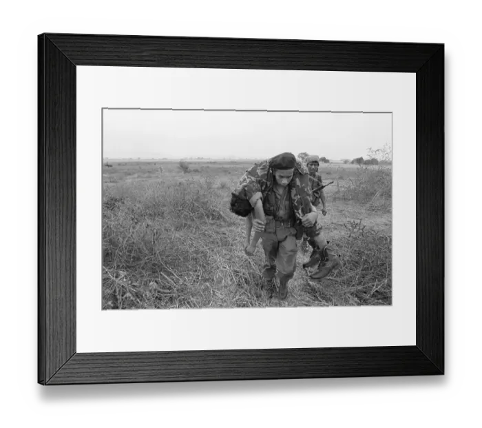 Framed Print : Soldier Carrying Wounded Comrade Framed Print : Soldier Carrying Wounded Comrade