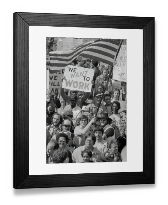 Framed Print : Job Protesters Framed Print : Job Protesters