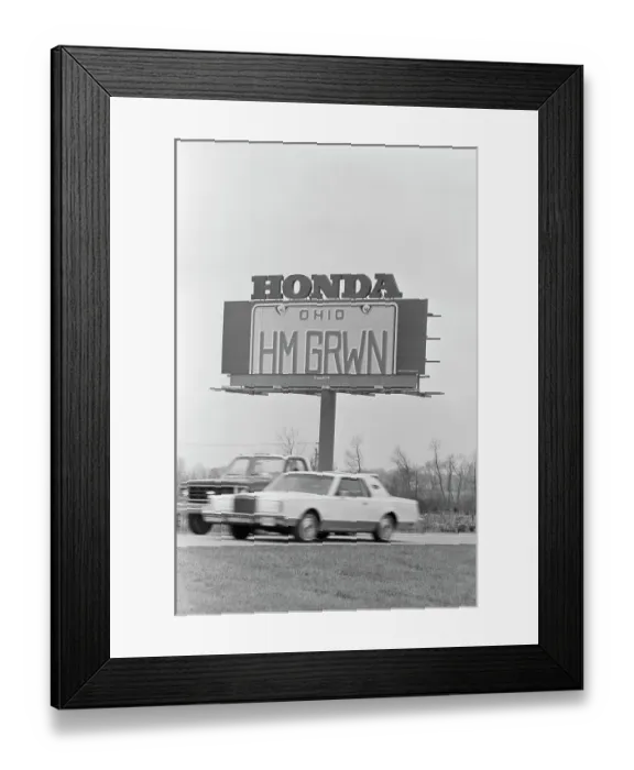 Framed Print : Cars Passing Honda Hmgrwn Billboard Framed Print : Cars Passing Honda Hmgrwn Billboard