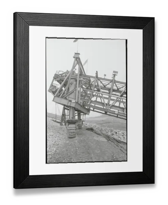 Framed Print : Rock-Laying Machine