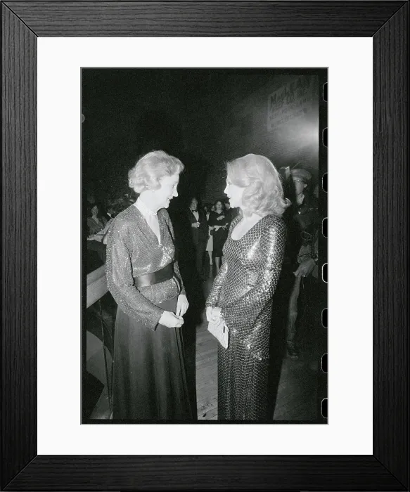 Framed Print : Joan Kennedy Conversing with Katherine Graham Framed Print : Joan Kennedy Conversing with Katherine Graham
