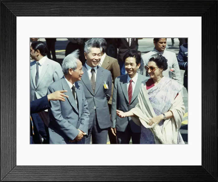 Framed Print : Indira Gandhi Welcoming North Vietnamese Framed Print : Indira Gandhi Welcoming North Vietnamese