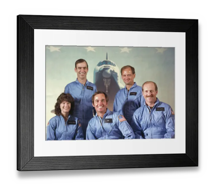 Framed Print : Crew Members of Space Shuttle Challenger Framed Print : Crew Members of Space Shuttle Challenger