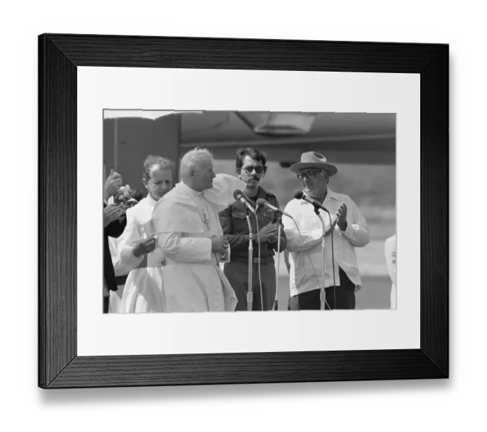 Framed Print : Pope John Paul II with Ortega and Sandinistas Framed Print : Pope John Paul II with Ortega and Sandinistas
