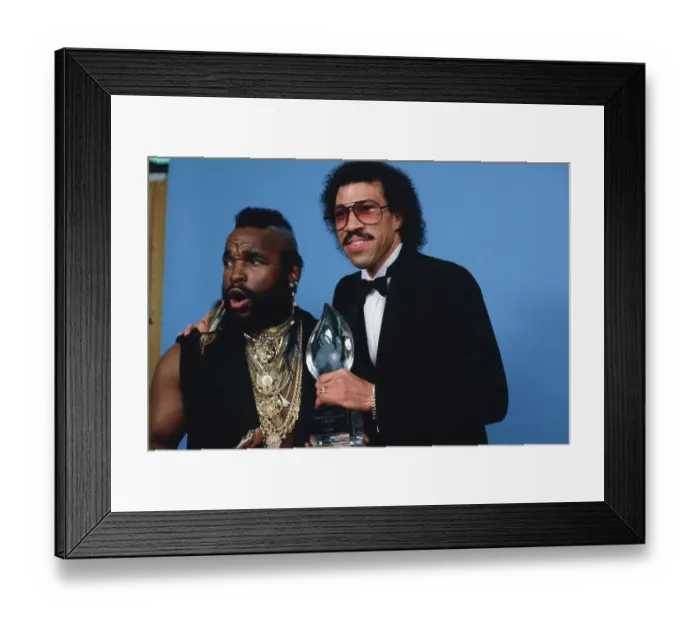 Framed Print : Lionel Ritchie with Mr. T Framed Print : Lionel Ritchie with Mr. T