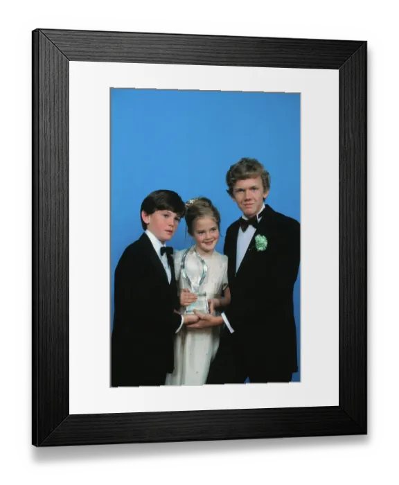 Framed Print : Cast of the Movie E.T. Winning Award Framed Print : Cast of the Movie E.T. Winning Award