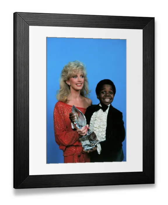 Framed Print : Actor Gary Coleman Posing with Award Framed Print : Actor Gary Coleman Posing with Award