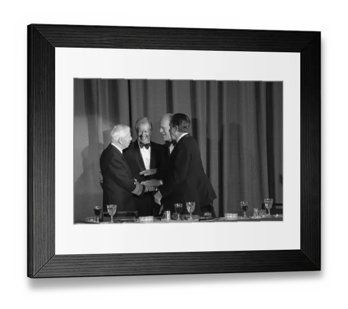 Framed Print : Former Presidents with Admiral Rickover Framed Print : Former Presidents with Admiral Rickover