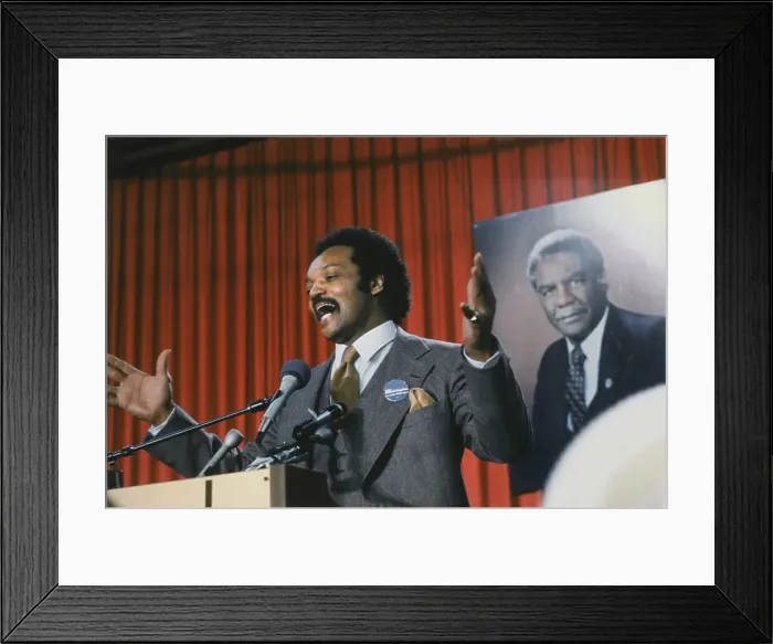 Framed Print : Jesse Jackson Speaking Framed Print : Jesse Jackson Speaking