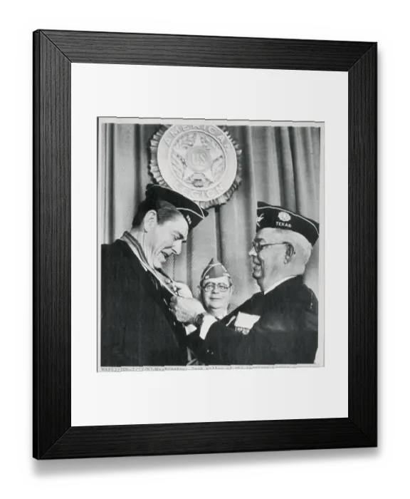 Framed Print : President Reagan Receiving a Medal Framed Print : President Reagan Receiving a Medal