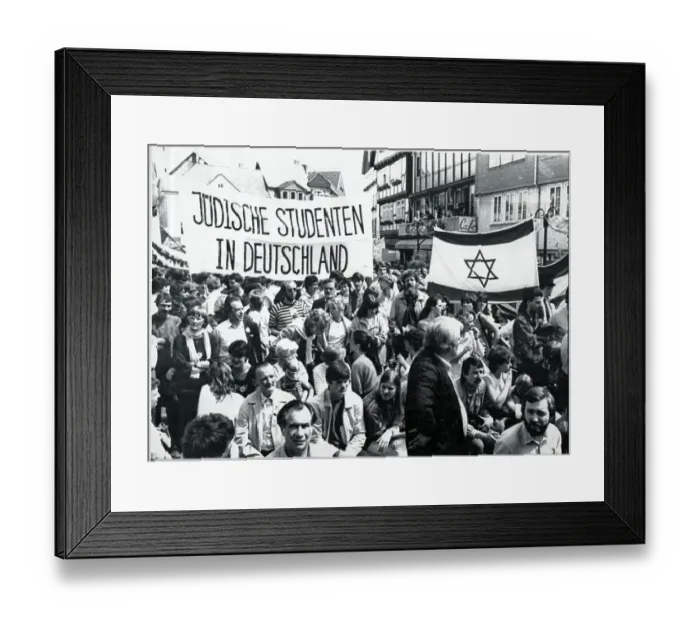 Framed Print : Jewish Students Protest SS Meeting