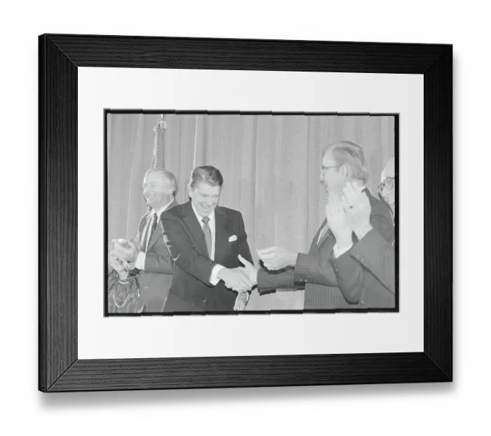 Framed Print : Ronald Reagan and William F. Buckley Jr. Applauding Framed Print : Ronald Reagan and William F. Buckley Jr. Applauding
