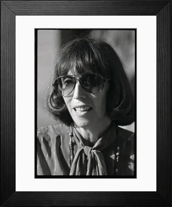 Framed Print : Margo St. James Talking to Reporters Framed Print : Margo St. James Talking to Reporters