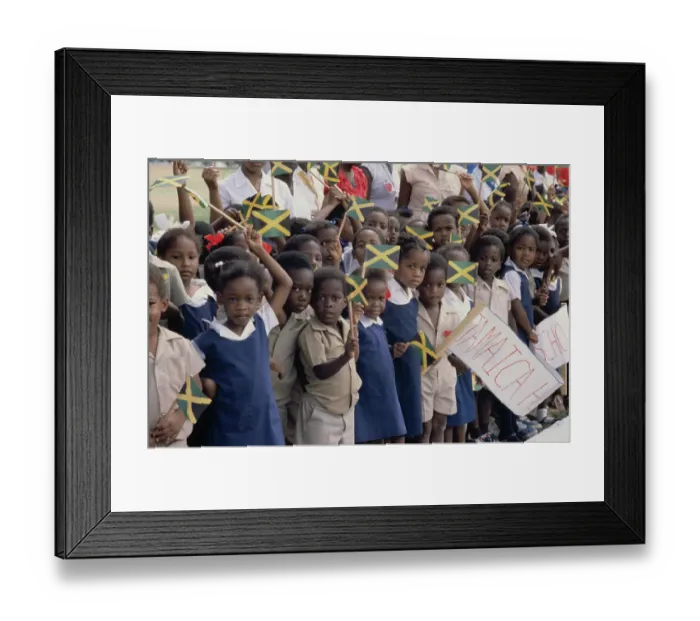 Framed Print : Children Waiting for Queen Elizabeth II Framed Print : Children Waiting for Queen Elizabeth II