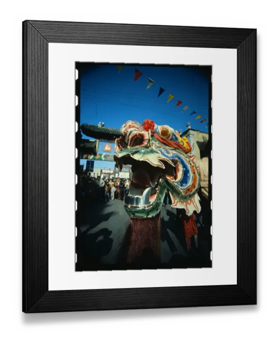 Framed Print : Chinese Dragon Celebrating New Year Framed Print : Chinese Dragon Celebrating New Year