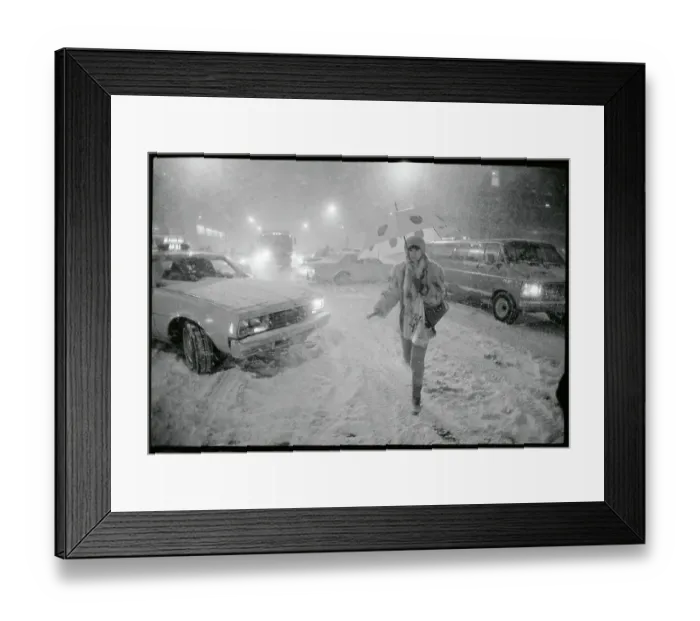 Framed Print : Pedestrian Crossing Blizzardry Roads Framed Print : Pedestrian Crossing Blizzardry Roads