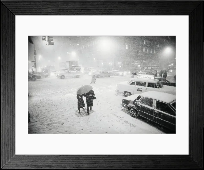 Framed Print : Blizzard in New York City