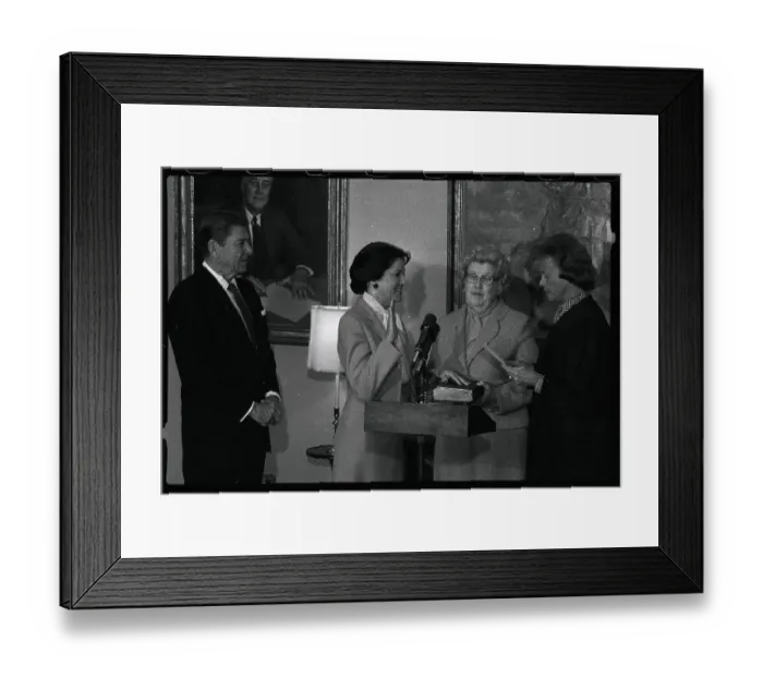 Framed Print : Elizabeth Dole Being Sworn In Framed Print : Elizabeth Dole Being Sworn In