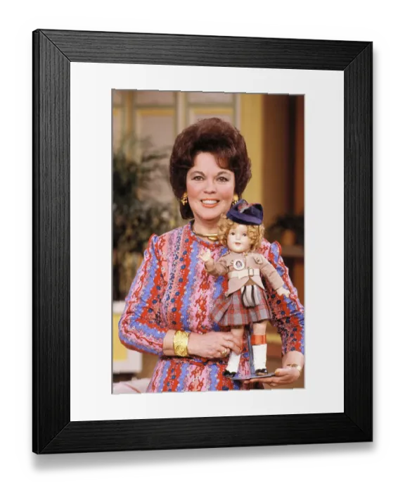 Framed Print : Shirley Temple Black with a Shirley Temple Doll Framed Print : Shirley Temple Black with a Shirley Temple Doll
