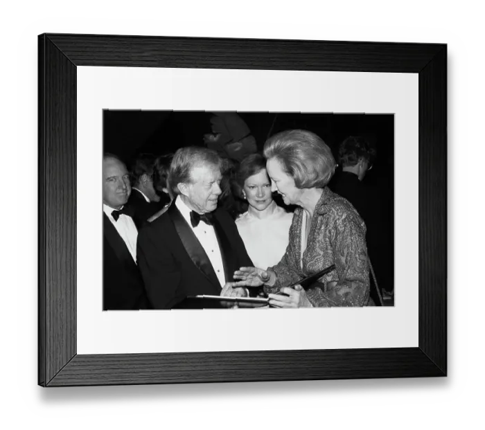 Framed Print : The Carters Chat with Katherine Graham Framed Print : The Carters Chat with Katherine Graham