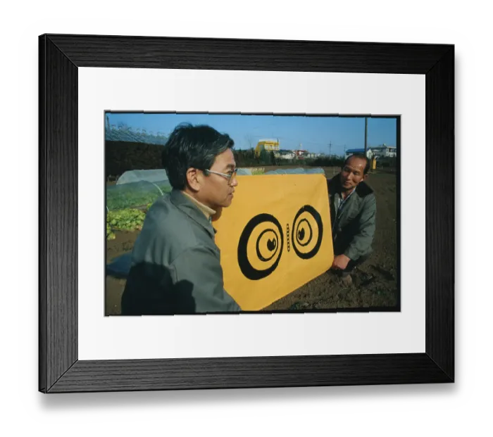 Framed Print : Researches Displaying Flag with Hawk Eyes Framed Print : Researches Displaying Flag with Hawk Eyes