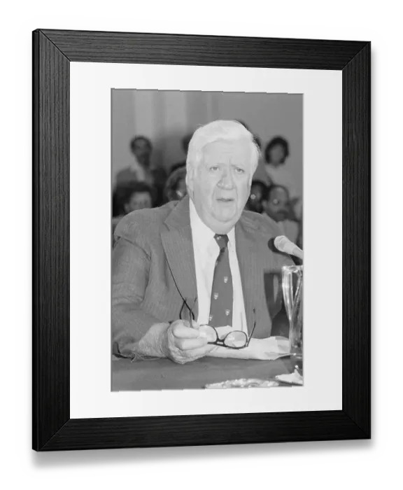 Framed Print : Senator Sam Ervin Looking Concerned Framed Print : Senator Sam Ervin Looking Concerned