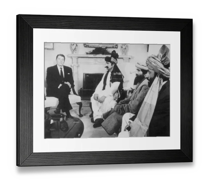 Framed Print : Ronald Reagan Meeting with Afghans Framed Print : Ronald Reagan Meeting with Afghans