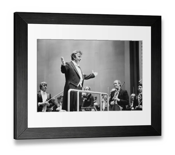 Framed Print : Christoph Von Dohnanyi with Outstretched Arms During Concert Framed Print : Christoph Von Dohnanyi with Outstretched Arms During Concert
