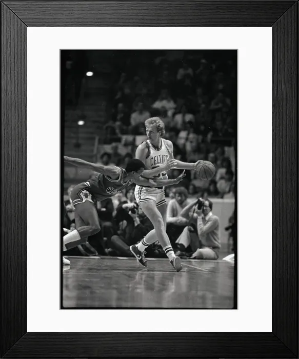 Framed Print : Opponent Tries Stealing Ball From Larry Bird Framed Print : Opponent Tries Stealing Ball From Larry Bird