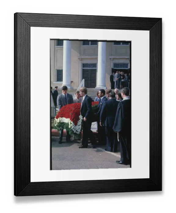 Framed Print : Bearers with Flower-Covered Coffin Framed Print : Bearers with Flower-Covered Coffin