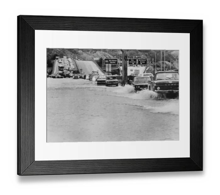 Framed Print : Northern California Highways Flooded Framed Print : Northern California Highways Flooded